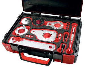 Schwarzes 12-teiliges MOTEINSTLWZG-BLCK-SET mit verschiedenen Werkzeugen in einer Einheit.