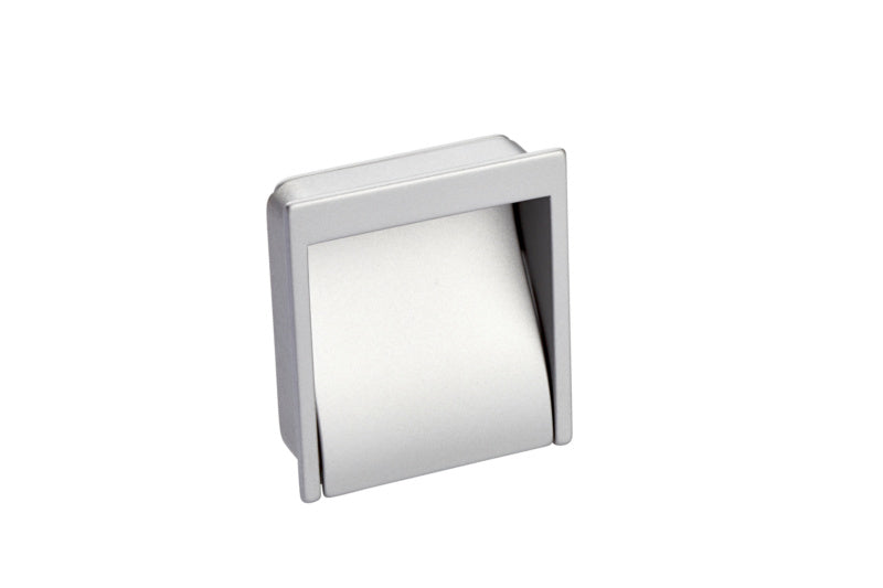 Muschelförmiger Möbelgriff GRF-MUSCHEL-MUG in verschiedenen Oberflächen für Schränke und Türen.