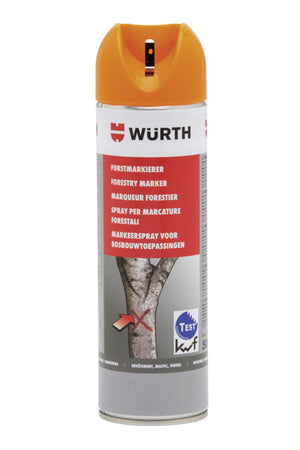 Forstmarkierer Holzmarkierungsspray in fluoreszierendem Orange für präzise Baum- und Holzmarkierung.