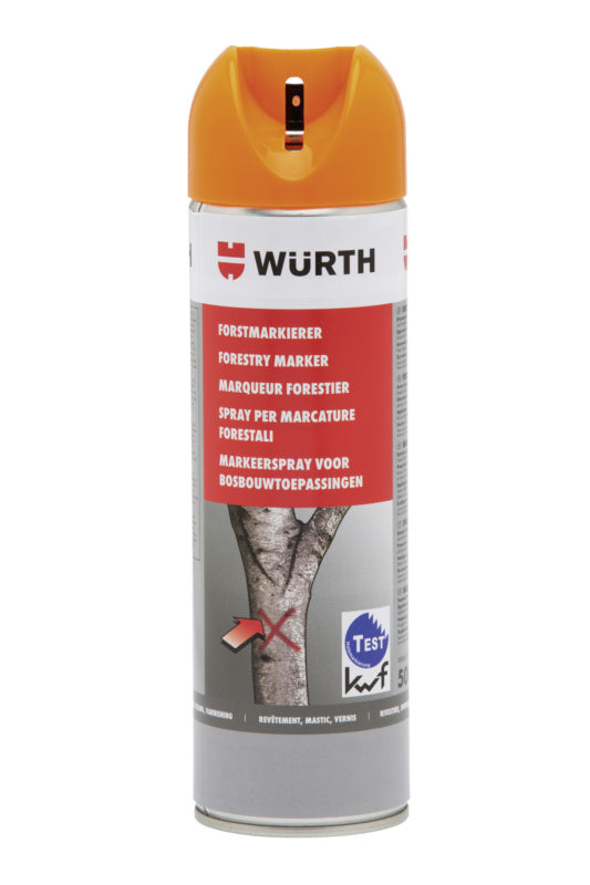 Forstmarkierer Holzmarkierungsspray in fluoreszierendem Orange für präzise Baum- und Holzmarkierung.