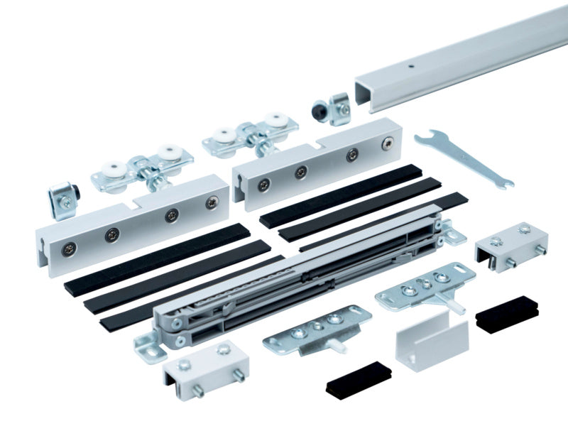 Schiebetürbeschlag für Zimmertüren in elegantem Design aus robustem Material.