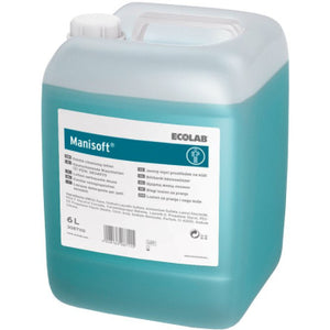 Manisoft 6L Kanister für Handdesinfektionsmittel mit integrierten Dosierspender.
