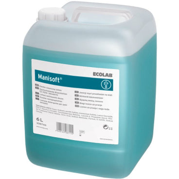 Manisoft 6L Kanister für Handdesinfektionsmittel mit integrierten Dosierspender.