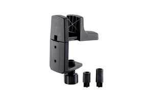 Schreibtischzubehör-Set in Schwarz mit Stifthalter, Notizblockhalter und Ablagefächern.