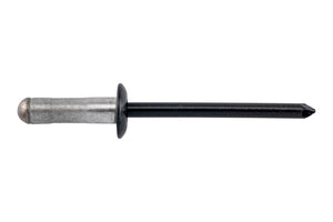 Flachkopf Blindniet aus Aluminium und rostfreiem Edelstahl in RAL7016, ideal für verschiedene Anwendungen.
