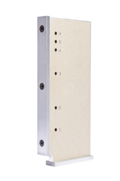 Bohrlehre Novapro Scala mit einstellbarem Maßstab für präzise Bohrungen in verschiedenen Materialien.