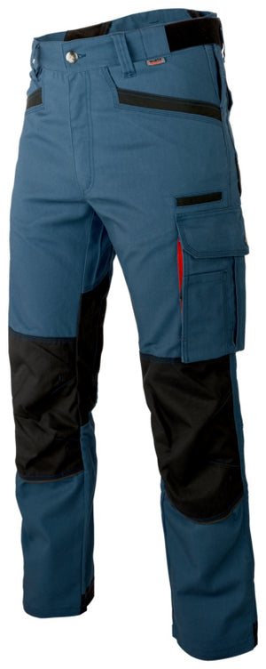 Arbeitshose-BUNDHOSE NATURE BLAU in tiefem Blau mit praktischen Taschen und verstärkten Knien.