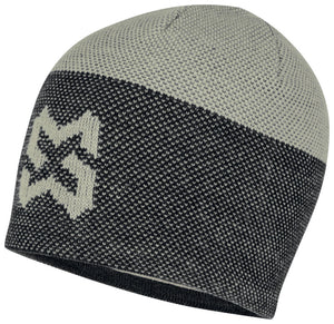 Grau farbige Mütze mit Kapuze, geeignet für Damen und Herren in Einheitsgröße.