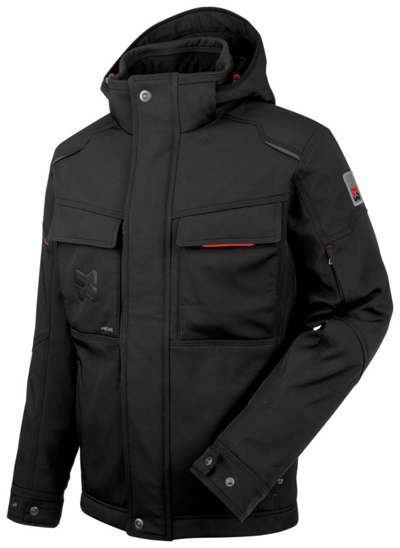 Die Wetterschutzjacke ist eine moderne Softshelljacke in stilvollem Design für kalte, nasse Tage.