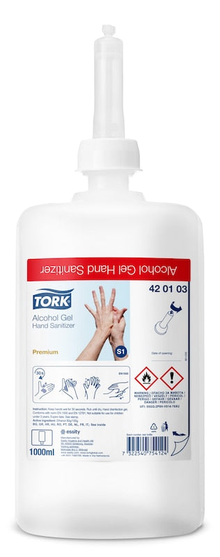 Desinfektion -Tork Händedesinfektionsgel, 1L Flasche BauAReg-Nr.: N-65875