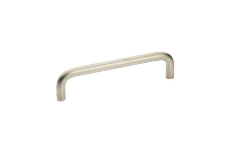 Schlichter Möbelgriff Standard GRF Bügel in neutraler Farbe mit ergonomischer Form und Montagebohrungen.