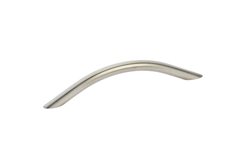 Möbelgriff aus mattem A2-Edelstahl mit ergonomischer Form für einfache Montage und langlebige Nutzung.