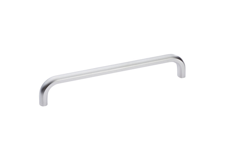 Schlichter Möbelgriff Standard GRF-BGL-ZD mit ergonomischer Form und glatter Oberfläche in Metalloptik.