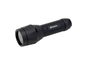 Robuste Taschenlampe-TLA- mit starker LED, verstellbarem Zoom und verschiedenen Beleuchtungsmodi.