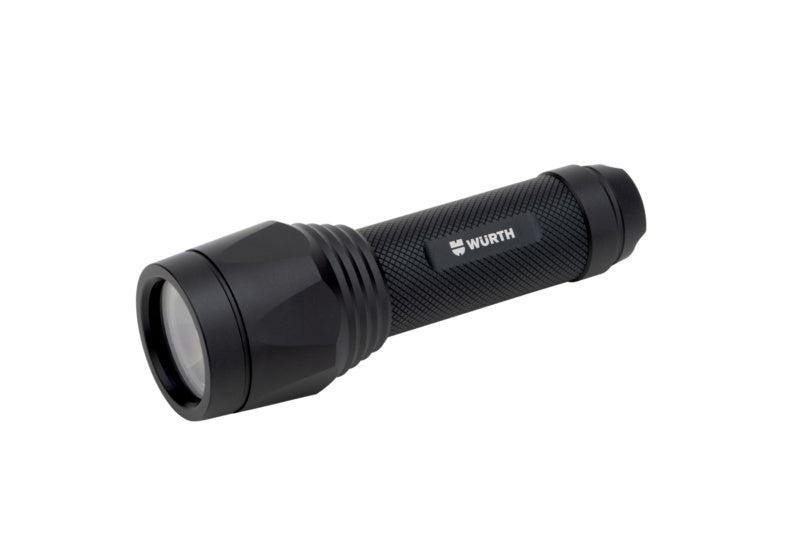 Robuste Taschenlampe-TLA- mit starker LED, verstellbarem Zoom und verschiedenen Beleuchtungsmodi.