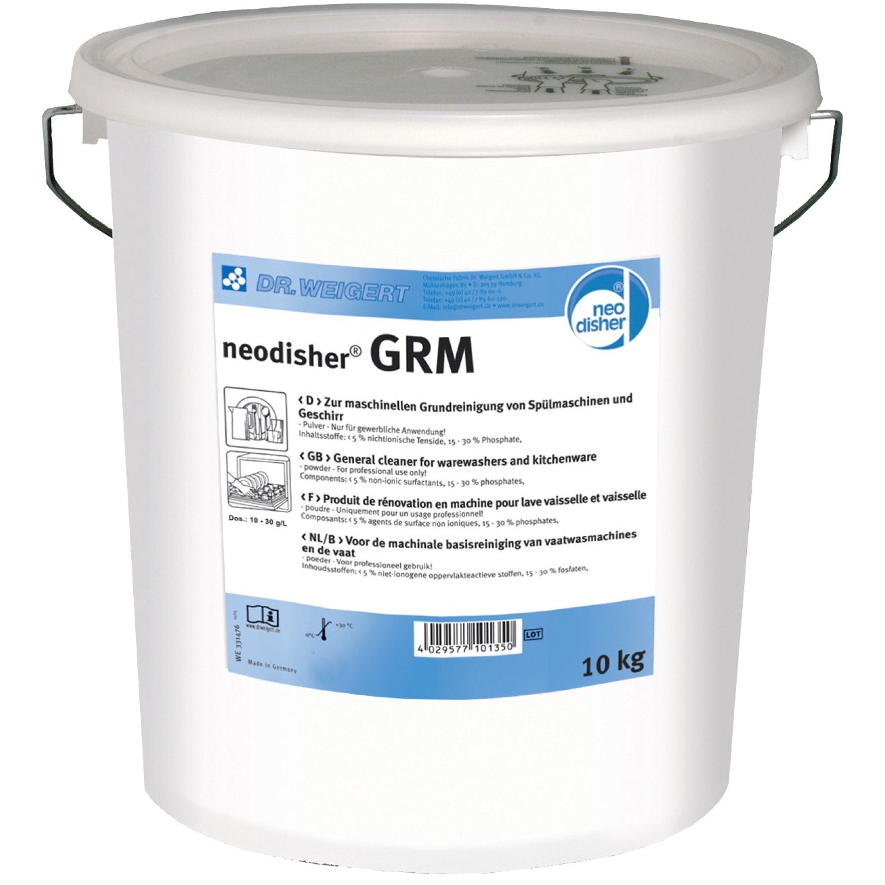 Neodisher GRM – Alkalischer Reiniger 10 kg Eimer von Dr. Weigert