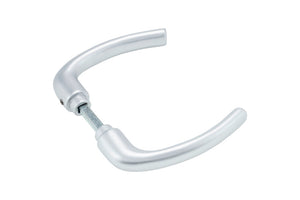 Aluminium-Türdrücker für Wohn- und Privatbereich, modernes Design und angenehme Handhabung.