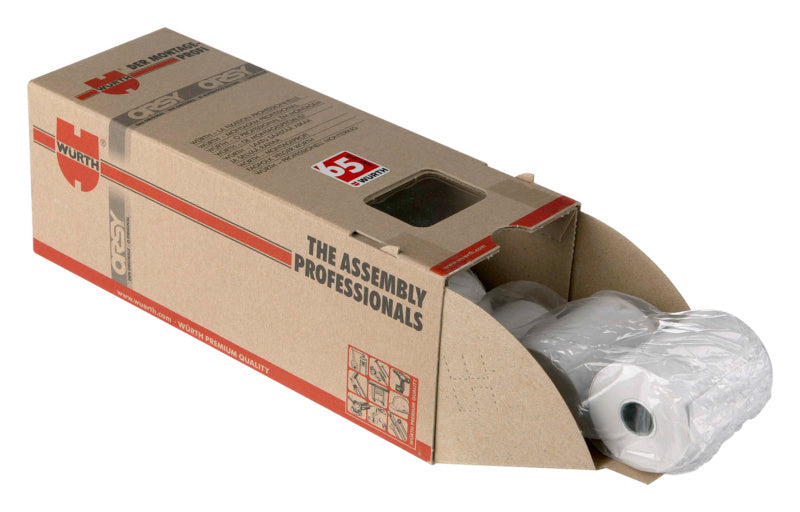 Fünf Rollen THERMPAPROLL-F.KLIMA Dämmmaterial für Wärme- und Schalldämmung im Handwerk.