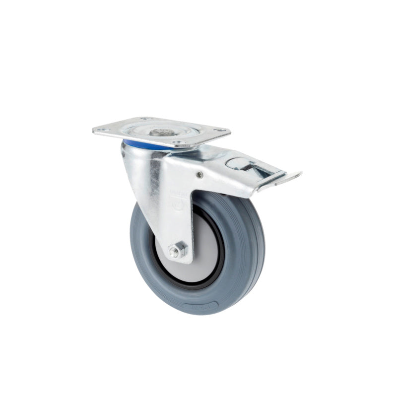 Lenkrolle für Transportmittel mit 125 mm Durchmesser und robuster, drehbarer Radkonstruktion