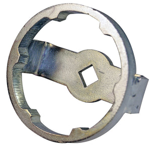 Black 3/8 inch drive socket with a 17mm size and 10-point design.