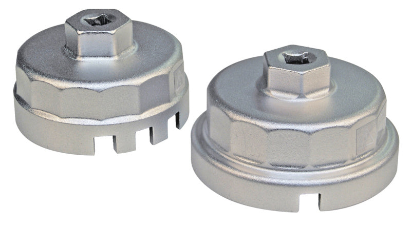 Set of two oil filter wrenches for Toyota and Lexus vehicles.