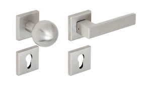 Türdrücker aus Edelstahl mit ergonomischem Griff für Wohn- und Privatbereich, Modell TD-A2-A125-ROS.