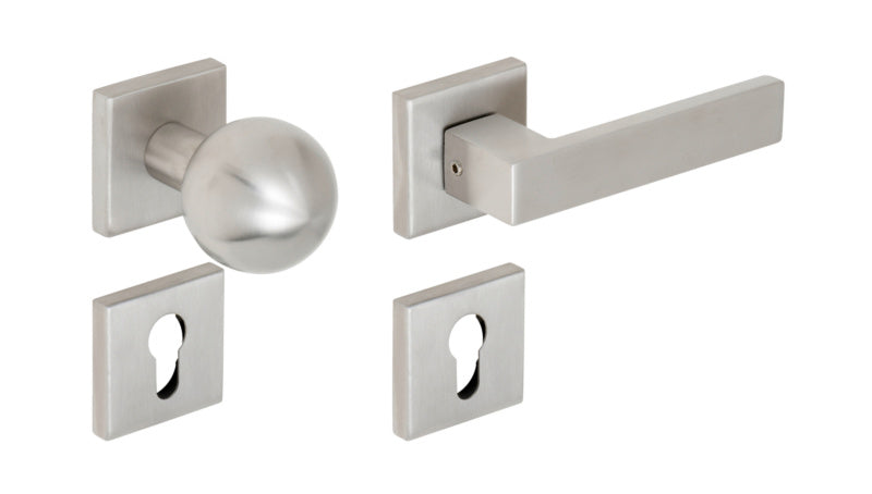 Türdrücker aus Edelstahl mit ergonomischem Griff für Wohn- und Privatbereich, Modell TD-A2-A125-ROS.