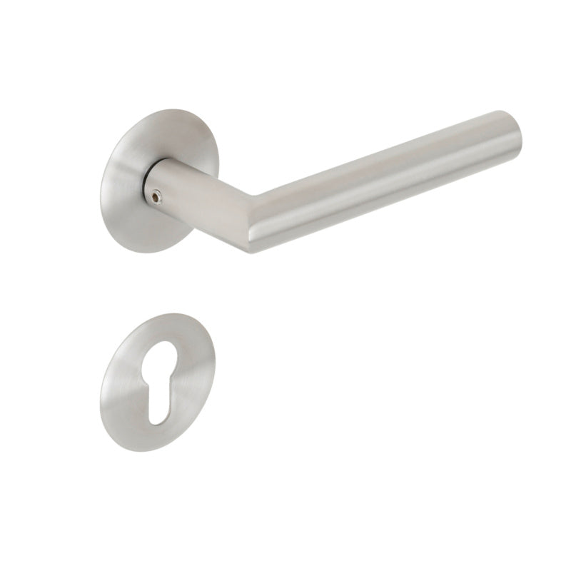 Edelstahl-Türdrücker TD-A2-A705-ROS mit ergonomischem Design für Wohn- und Privatbereiche.