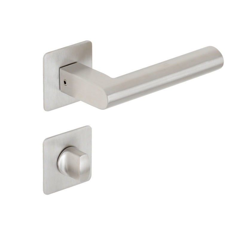 Türdrücker aus poliertem Edelstahl für Wohn- und Privatbereich mit ergonomischem Design.