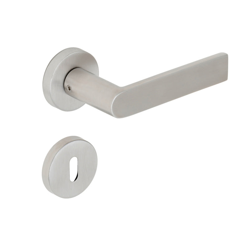 Edelstahl-Türdrücker für Wohn- und Privatbereich mit modernem Design und ergonomischer Form.