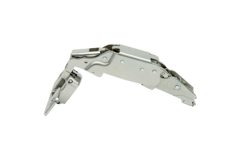 Scharnier-Nexis-Click-on in robustem Design mit 45 mm Einbaumaß und 9,5 mm Bohrung.