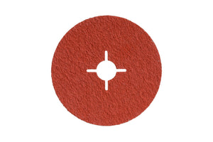 Vulkanfiberscheibe VUFISHB KK K120 mit K120 Körnung für Metallbearbeitung und Oberflächenveredelung.