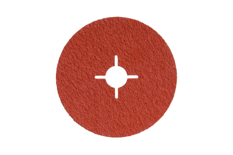 Vulkanfiberscheibe VUFISHB KK K120 mit K120 Körnung für Metallbearbeitung und Oberflächenveredelung.