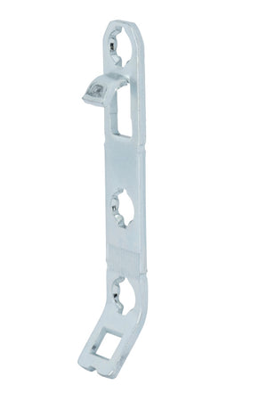 Robuster Hängehaken aus Metall für Zargensystem zur sicheren Werkzeugaufhängung in Werkstätten.