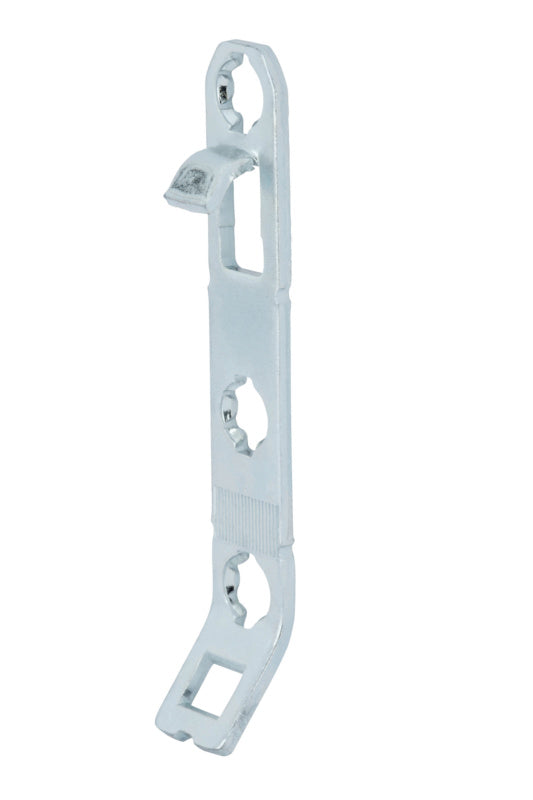 Robuster Hängehaken aus Metall für Zargensystem zur sicheren Werkzeugaufhängung in Werkstätten.