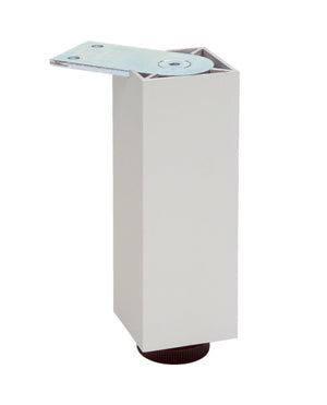 Höhenverstellbarer Möbelfuß aus robustem Material für Küchenmöbel, in zeitlosem Design.