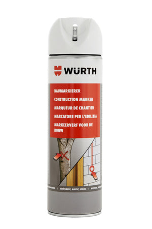 Weißer Baumarkierer in 500ml Spraydose, Set mit 12 Einheiten für präzise Markierungen.