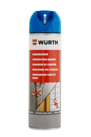 500 ml Baumarkierer in Neonblau mit Sprühkopf für präzises Markieren auf verschiedenen Oberflächen