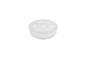 Runde Möbelgleiter aus Polyethylen mit 25 mm Durchmesser zum Schutz von Böden und Möbeln.