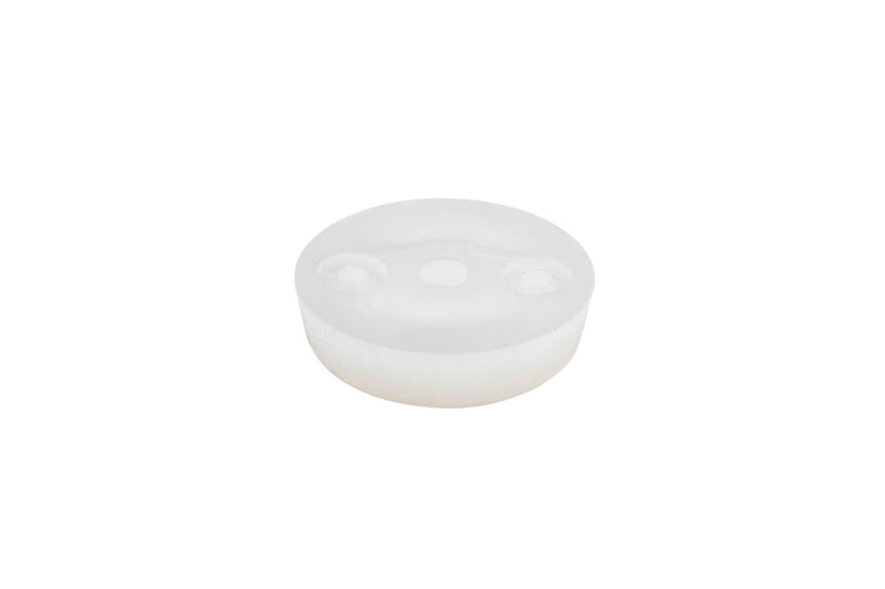 Runde Möbelgleiter aus Polyethylen mit 25 mm Durchmesser zum Schutz von Böden und Möbeln.