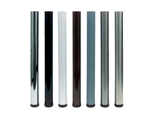 Weißes verstellbares Tischbein mit 60 mm Durchmesser und 710-740 mm Höhe