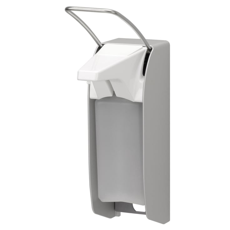 Ingo-man Plus Spender mit Edelstahlpumpe und Aluminiumgehäuse.