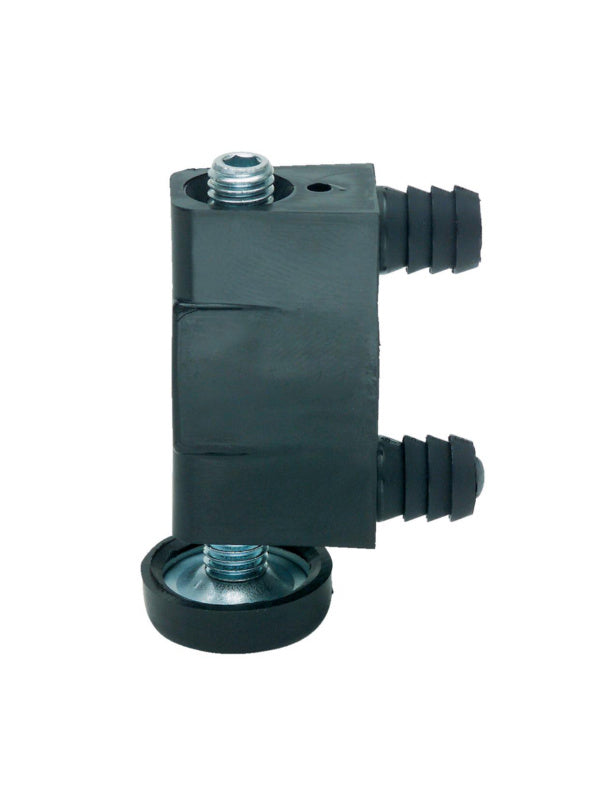 Sockelhöhenversteller in robustem Design mit präziser Höhenanpassung von 19,5 cm.