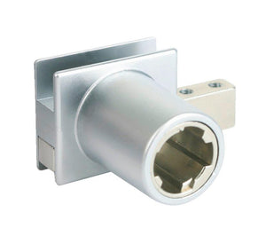 Chromfarbenes Möbelschloss MS5000 für links- oder rechtsseitige Montage an Möbeln.