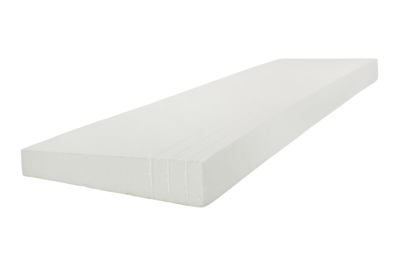 Dämmkeil aus expandiertem Polystyrol, Maße 220 mm x 50 mm x 1000 mm, leicht und vielseitig.