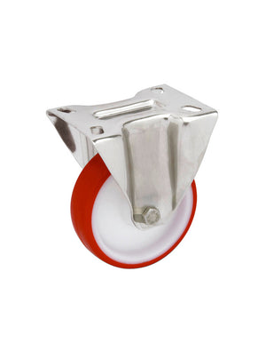 Transportgeräterolle mit 125 mm Durchmesser und Tragkraft von 220 kg, gummierte Lauffläche.