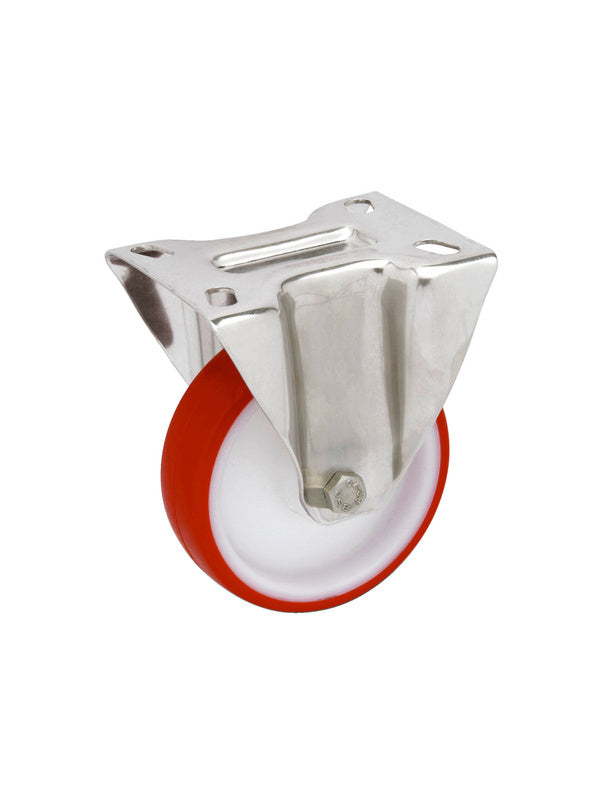 Robuste Transportgeräterolle aus Polyamid mit 150 mm Durchmesser und 300 kg Tragkraft.