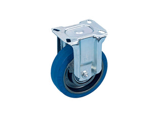 Transportgeräterolle mit 100 mm Durchmesser und integriertem Bremssystem für schwere Lasten.