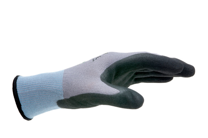 Gestrickte Schutzhandschuhe mit Nitril-Beschichtung für Grip und Schutz in verschiedenen Anwendungen.