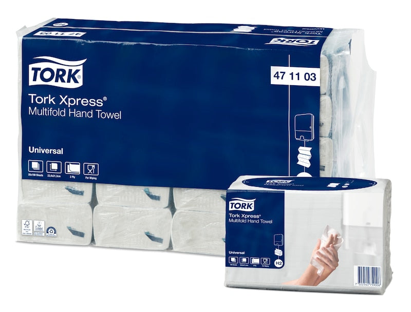 Waschraum -Tork Xpress weiche Multifold- Handtücher, 2lg, weiß, 21x180 St/Krt.